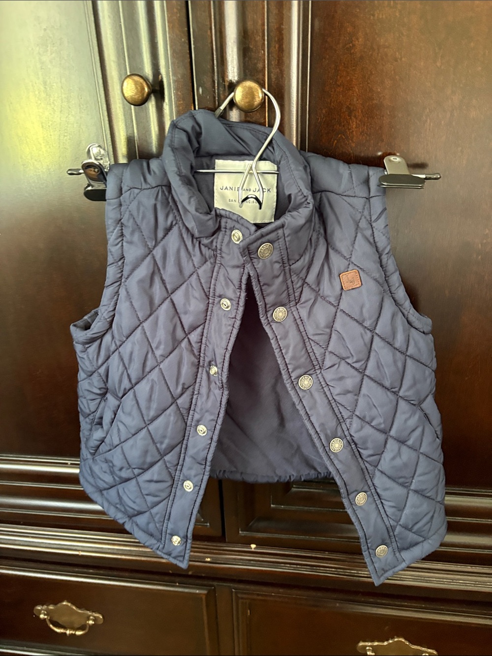 Janie and Jack Navy Quilted Puffer Vest